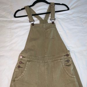 Flared Denim Overalls